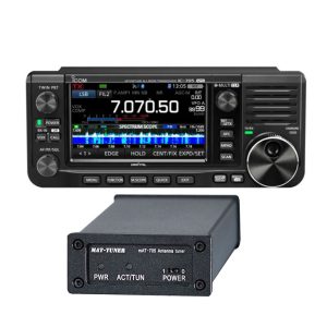 Icom IC-705 met BP-307 accu + MAT-705 tuner